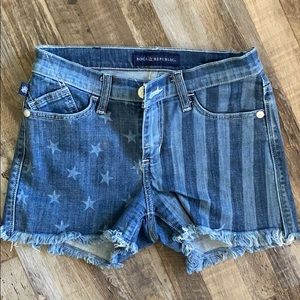 Rock & Republic Flag Jean Shorts